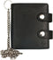FLW Spacious Black Biker's Genuine Leather Wallet with a Chain...