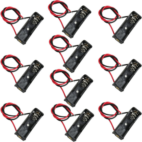 10PCS 12V 23A Battery Holder, Battery Case with Leads Wires, Black...