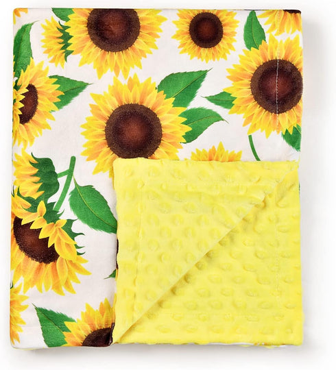 Boyoung Baby Blanket, Soft Minky Warm Blanket for Boy or Girl, Receiving Blanket with Double Layer Dotted Backing for Newborns Nursery Stroller To...
