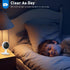 Small Security Camera, Upgraded Indoor Camera for Pets, Dogs, Babies, Smart WiFi Home Monitor, App Control, Compatible with Alexa, white, K01-1...