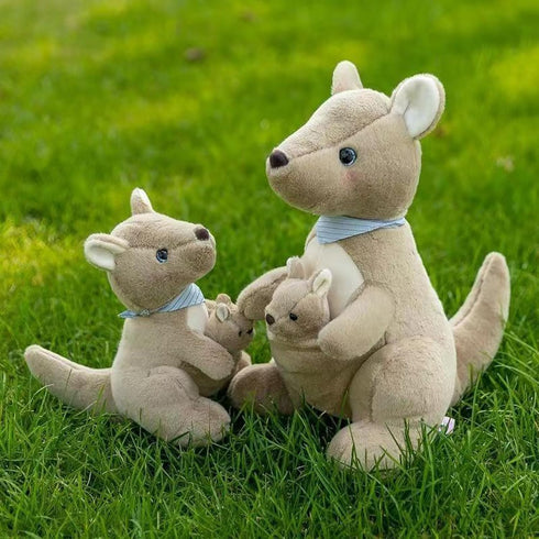 Kangaroo Stuffed Animal Plush Doll - Mother Kangaroo with Removable Child Kangaroo Plushies, Adorable Plushie for Ages 3 and Up, Ideal Gift for To...