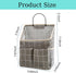 2pcs Wall Hanging Storage Bag,Wall Hanging Organizer Bags with Pockets, Wall Organizer Storage for Dormitory Bathroom Bedroom Kitchen(Grey Grid)...