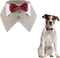 Dog Tuxedo Collar with Bow Tie, 1 Pack Brown Dog Tuxedo Collar with Bowtie Soft Formal Pet Cats Necktie Collar for Dog Wedding Grooming Bows Birth...