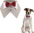 Dog Tuxedo Collar with Bow Tie, 1 Pack Brown Dog Tuxedo Collar with Bowtie Soft Formal Pet Cats Necktie Collar for Dog Wedding Grooming Bows Birth...