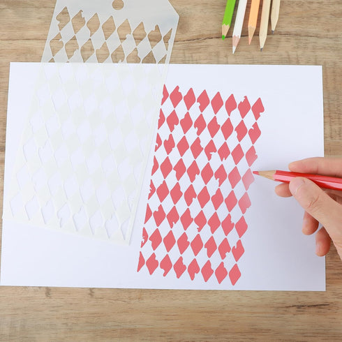 8pcs Stencils and Templates for Painting, Reusable Stencils for Wood Signs Wall Furniture Paper, Art Stencil Templates for Drawing Painting, Scrap...