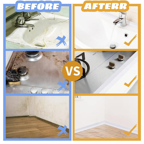 PVC Caulk Strip for Bathtub, 1.5Inch Wide, 10.5Ft Length Self Adhesive Waterproof Sealing Caulking Tape, Edge Protector, Decorative Sealant Trim f...