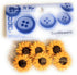 The Flowers Collection by Dress it Up Buttons and Embellishments - 6 Pieces - Sunflowers, Yellow...