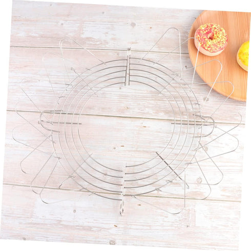 Hemoton 2Pcs Tempura Rack Semi- Wok Fry Pan Pot For Fry Pan Drainer Rack For Tempura Fried Chicken (32cm Silver)...