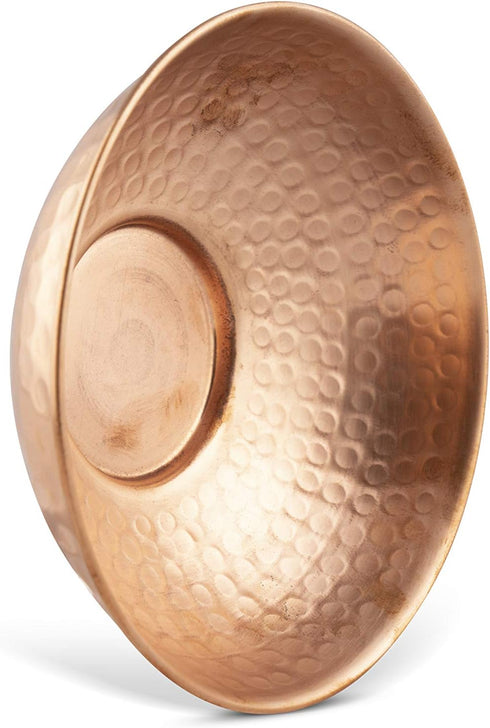 GoCraft Pure Copper Decorative Bowl | Hammered Finish Pure Copper Bowl for Nuts, Salad, Fruits & Kitchen Serving Purposes - 5" (Small)...