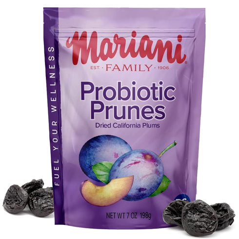 Mariani Probiotic Prunes Pitted Unsweetened, 7oz Bulk Dried Fruits No Sugar Added, Supports Healthy Bones, Immune and Digestive Health...