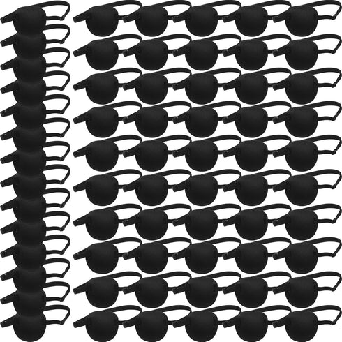 Nuanchu 18 Pcs Pirate Eye Masks for Adults Black Pirate Single Patches Adjustable Comfortable 3D Mask Party Favor (Black)...