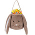 Plush Easter Bunny Basket for Kids Boys Girls Easter Buckets with Long Plush Ear Personalized Egg Hunting Bags,Bunny Kids Easter Tote Bags for Eas...