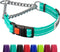 CollarDirect Martingale Dog Collar with Stainless Steel Chain and Quick Release Buckle - Reflective Collar for Large, Medium, Small Dogs - Mint Gr...