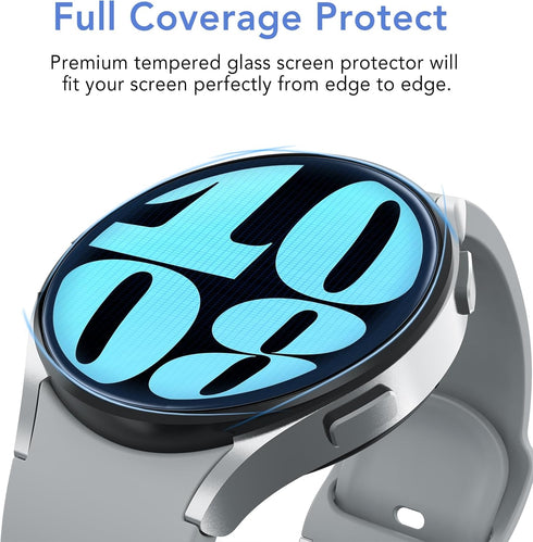 SPGUARD [2Pack Galaxy Watch 6 44mm Screen Protector, Auto-alignment Installation Kit Accessories Tempered Glass Screen Protector for ONLY Samsung ...