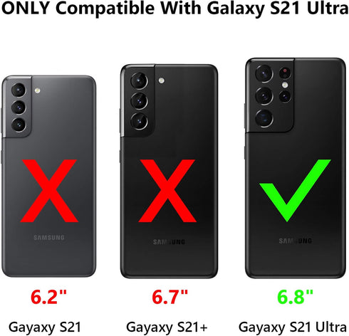 Vofolen for Galaxy S21 Ultra Wallet Case Credit Card Holder 4-Card Flip Men Women Cover Slot Back Pocket Dual Layer Protective Hybrid Hard Shell B...