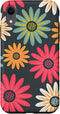 iPhone XR Floral Daisy Flowers Pink Green Orange Grey Pattern AEN021 Case...
