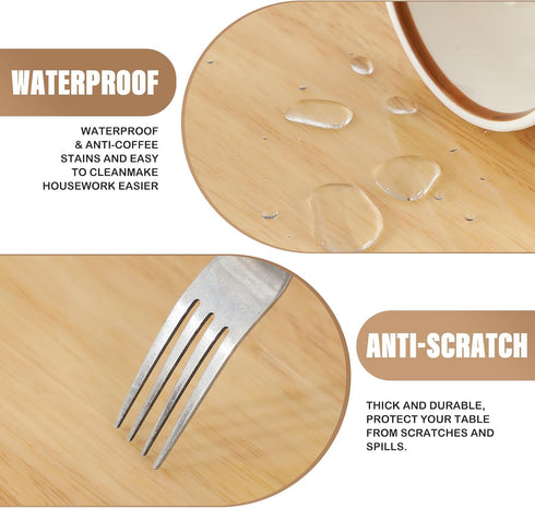 Clear Plastic Kitchen Countertop Cover Mat Table Protector Cover Wooden Furniture Tablecloth Wipeable Vinyl PVC Coffee End Table Chair Floors Pad ...