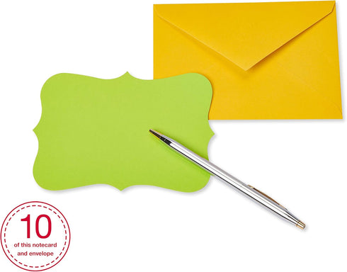 American Greetings Single Panel Blank Cards with Envelopes, Bright Colors, Patterns and Shapes (40-Count)...