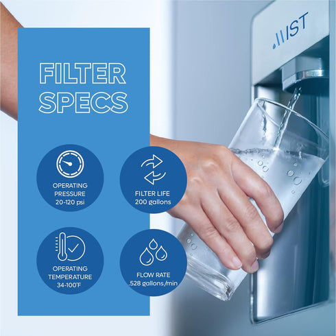 Mist LT800P LG Refrigerator Water Filter, Compatible with LG Water Filter ADQ736134, LG ADQ736134 Water Filter, Kenmore 9490, 46-9490, 469490, ADQ73613402, LG LMXS30776S, LG LSXS26366S, 1 Pack