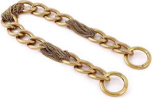 Classy Metal Tassels Bag Chains Purse Handles Shoulder Strap Replacement Charms Accessories (Antique Gold Big 17'')...