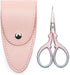 3.6 inch Small Precision Scissors, Sewing scissors with leather sheath cover,Small Stainless Steel craft tools,sewing supplies,Needlework Threadin...