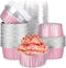 Mini Aluminum Foil Cupcake Baking Cups with Lids (40pcs, 5oz) Round Cupcake Foil Liners Tart Pie Tin Pan Holder - Disposable Mini Cake Containers ...