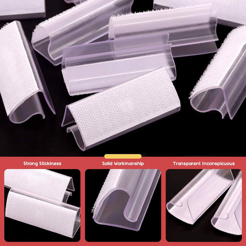 Hilitchi 30Pcs Table Cover Tablecloth Clips EC Model Table Skirting Clips with Hook and Loop at The Back Side for Table 3/4inch - 1inch...