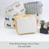 Mziart Small Foldable Canvas Storage Basket Cotton Fabric Mini Portable Storage Bin Nursery Organizer Box for Makeup Toys Shelves & Desks (Yellow)...