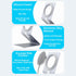 Desk Phone Stand with 3ft 15W Type-C Magnetic Wireless Charger Compatible with MagSafe iPhone 15/14/13/12 Series for Office,Study Room Desktop, Be...