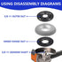 5-Pack Adjustable Angle Grinder Wrench and Grinder Flange Nut Universal Adjustable Angle Grinder Wrench Angle Grinder Nut and Pin Spanner Compatib...