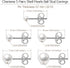 Charisma 3-7mm Composite Pearl Earrings Round Ball Pearls Stud Earrings Hypoallergenic 5 Pairs Mixed Sizes Imitation Pearl Earrings Set for Women...