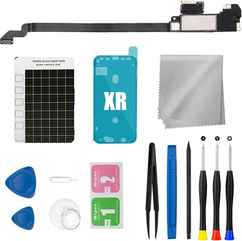 for iPhone XR Earpiece Speaker Replacement Earspeaker Replacement Proximity Sensor Flex Cable with Repair Kits for iPhone XR A1984 A2105 A2106 A21...