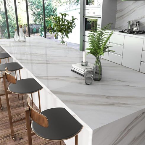 Marble Contact Paper Peel and Stick Countertops for Kitchen Countertop Peel and Stick Waterproof Faux Marble Wallpaper for Bathroom Granite Self-A...