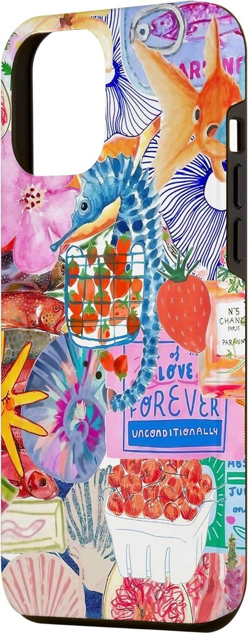 iPhone 14 Plus Italian Summer Mosaic European Preppy Collage Case...