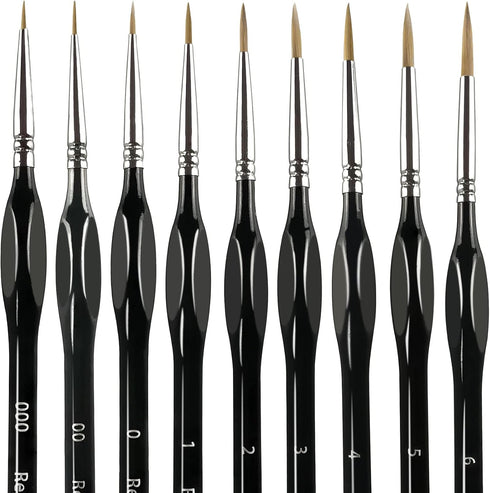 9PCS Miniature Paint Brushes - Detail Paint Brush Set, Small Paint Brush, Thin Paint Brushes, Paint Brushes for Kids, Model Paint Brushes, Artist ...