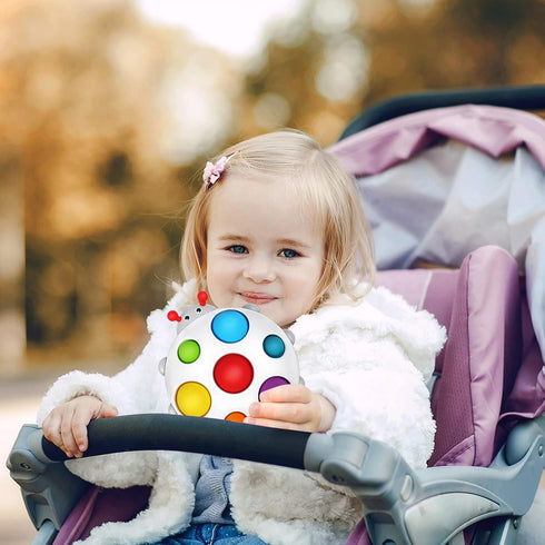 Silicone Flipping Busy Board Toy, Sensory Fidget Gifts for 1-2 Year Old Boy Girl, Early Educational Toddler Baby Toy Travel Toys 12-18 Months - La...