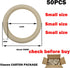 50 Pieces Natural Wooden Rings for DIY Craft Unfinished Handmade Wood Rings Circles Without Paint for Wood Ring Pendant Connectors Jewelry Making ...