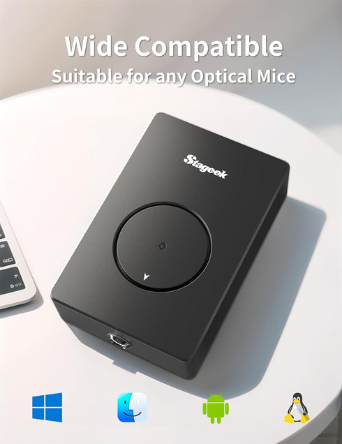 Mouse Jiggler, Mechanical 100% Undetectable by IT, Mouse Mover with On/Off Switch, Simulates Mouse Movement and Prevents Computer from Going into ...
