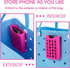 PARBEE Phone Holder Compatible with Bogg Bag, Silicone Pink Phone Holder Keep Your Phone Handy in Tote Bag, Insert Accessory Charm for Bogg Bags.....