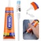Fabric Glue Permanent, 60 ML Washable Clear Clothing Glue, Super Fabric Glue for Rhinestones, Patches, Clothes, Denim, Leather, Polyester, Fabrics...