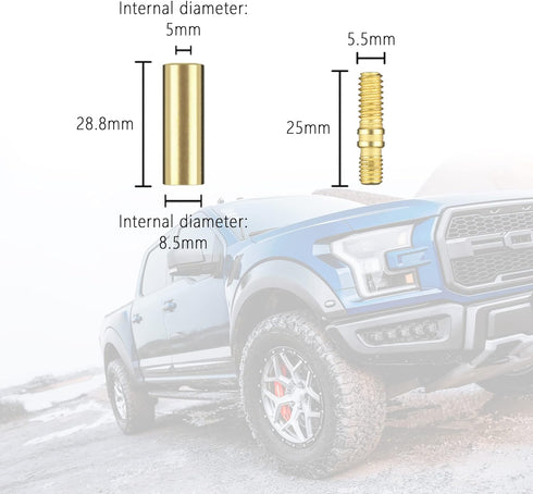 13 PCS Truck Antenna Adapter Accessories for Truck/Car Kit,11 Screws&2 Rubber Washers Replacement for Toyota,Jeep,Wrangler,Denali,Tantu,Douqi,Ford...