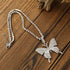 Crystal Large Butterfly Necklace Choker Silver CZ Tennis Chain Sparkly Butterfly Pendant Necklace Charm Bling Rhinestone Butterfly Prom Necklace J...