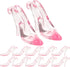 72Pcs Mini Doll Shoes Crystal High Heel Shoe Doll House Princess Decorations (Pink)...