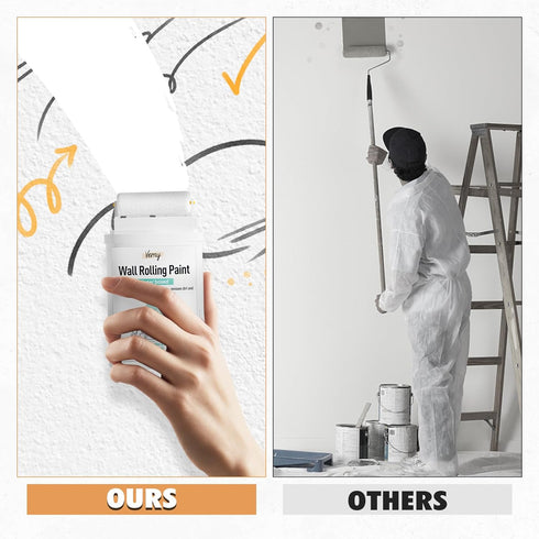 VERNY Portable Wall Paint Tool - for Effortless Cleaning & Pristine Walls, Small Roller Brush Repair Kit, Water-Based, Low VOC & Non-Toxic, Ready ...