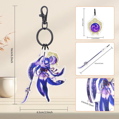 UTIEHD GI Character keychain set, 3pcs Acrylic Figure Keychains Anime Merch Keyring...
