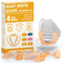 4 Pack Orange Kids Mouth Guard for Grinding Teeth, Moldable Kid Mouth Guard for Clenching Teeth at Night, Comfortable Mouthguard Stops Bruxism, TM...