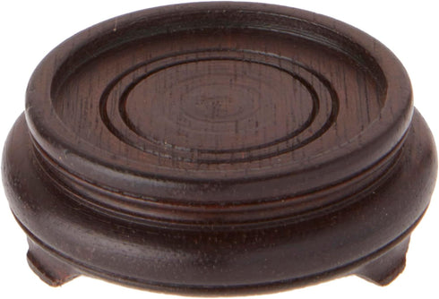 Bard's Dark Wood Decorative Base, 1.125" H x 2.875" W x 2.875" D (2.25" Display Diameter)...
