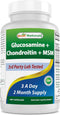 Best Naturals Glucosamine Chondroitin and MSM (Non-GMO) - Promotes Joint Health - 180 Count...