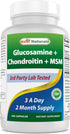 Best Naturals Glucosamine Chondroitin and MSM (Non-GMO) - Promotes Joint Health - 180 Count...