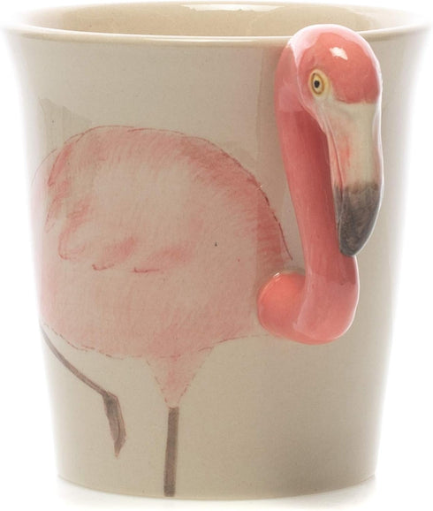 Sea Island Flamingo Bird 8 Ounce Ceramic Stoneware Hand-Painted Wild Animal 3-Dimensional Coffee Mug...